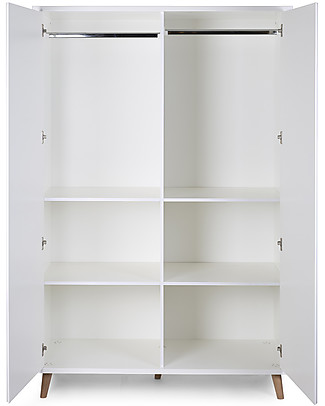 Childhome Retro Rio White 2-Doors Wardrobe Wardrobes