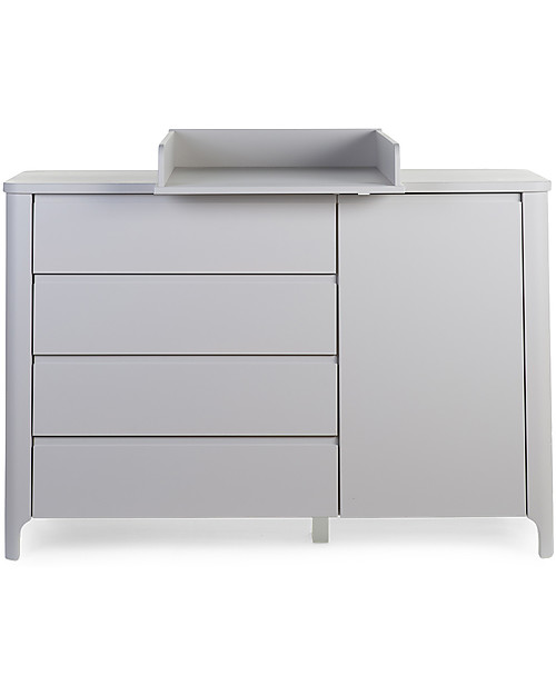 Childhome Rockford Extra Wide Sands Chest - 4 Drawers + Extra Door + Changing Unit Dressers