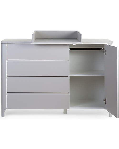 Childhome Rockford Extra Wide Sands Chest - 4 Drawers + Extra Door + Changing Unit Dressers