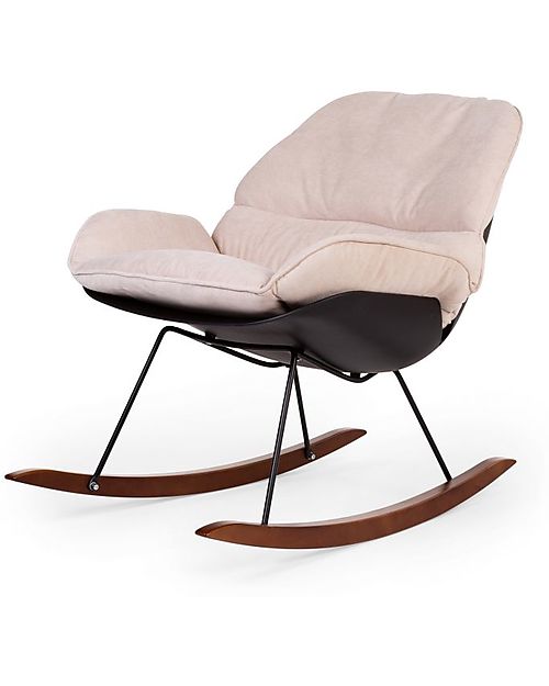 Childhome Rocking Lounge Chair - OffWhite and Black Rocking Chairs