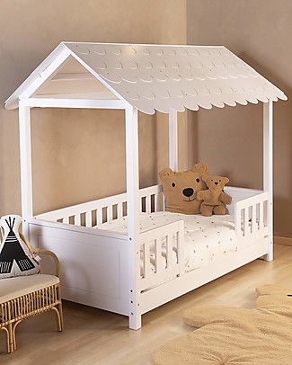 Childhome Rooftop Bedhouse - 70X140 - White Cots and Cotbeds