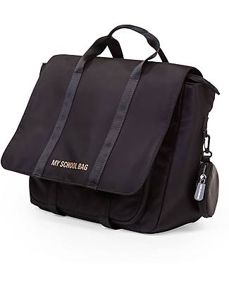 Childhome School Bag - My School Bag - Black Gold - 39 x 31 x 12 cm - with Rain Cover Backpack