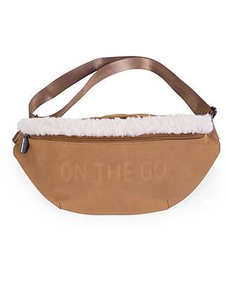 Childhome Suede Waist Bag - Banana Bag On the Go - 34 x 12 x 16 cm Pouch