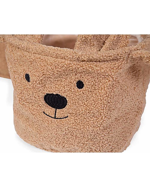 Childhome Teddy Beige Basket - 25x20x20 cm - Ultra-Soft! Toy Storage Boxes