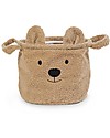 Childhome Teddy Beige Basket - 25x20x20 cm - Ultra-Soft! Toy Storage Boxes