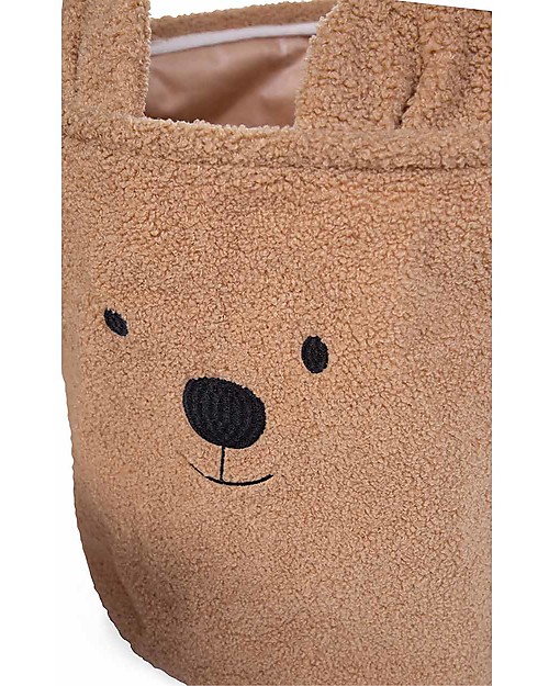 Childhome Teddy Beige Basket - 30x30x30 cm - Ultra-Soft! Toy Storage Boxes