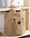 Childhome Teddy Beige Basket - 30x30x30 cm - Ultra-Soft! Toy Storage Boxes