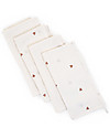 Childhome Tetra Cloths - Cotton - Off White + Hearts - 4 Pcs Muslin Swaddle