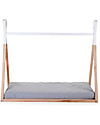Childhome Tipi Cot Bed Frame, Beech Wood - 140x70 cm Montessori Beds