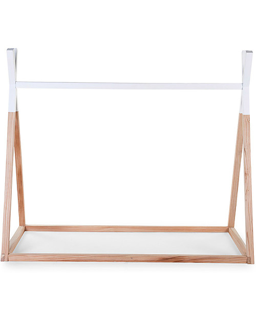 Childhome Tipi Cot Bed Frame, Beech Wood - 140x70 cm Montessori Beds