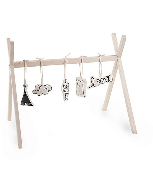 Childhome Tipi Play Gym Frame - Beech Wood - Natural Baby Gym