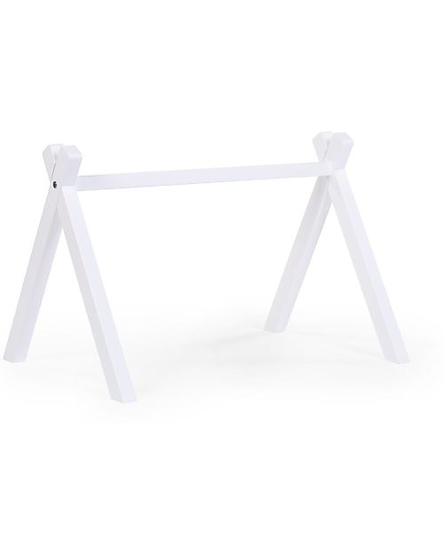 Childhome Tipi Play Gym Frame - Beech Wood - White Baby Gym