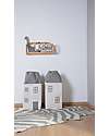 Childhome Toy Box House, Grey Off White - 32x32x73 cm Toy Storage Boxes