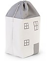 Childhome Toy Box House, Grey Off White - 32x32x73 cm Toy Storage Boxes