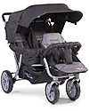 Childhome Triplet Stroller, Anthracite - for 3 Children from 6 months up to 15 kg! Pushchairs