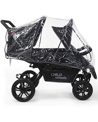 Childhome Two By Two Stroller for 4 Children - Basic Lightweight Model Double Pushchairs