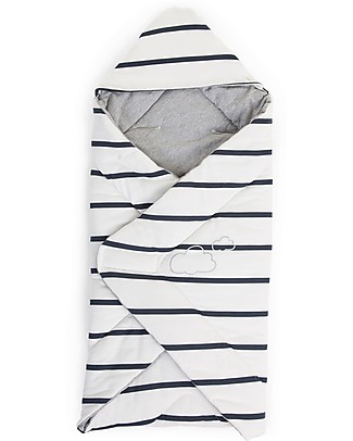 Childhome Universal Baby Wrapper Marin - 75x75 cm - Perfect for Bouncer Swaddles