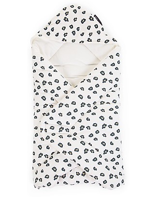 Childhome Universal Winter Baby Wrapper Leopard - 75x75 cm - Perfect for Bouncer Warm Sleeping Bags