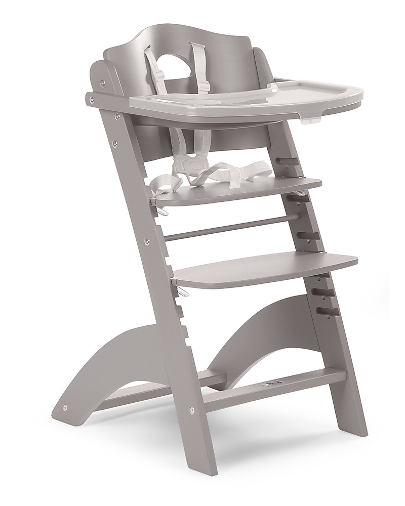 Childwood Evolutive Wooden High Chair Lambda 2, Stone Grey – It becomes