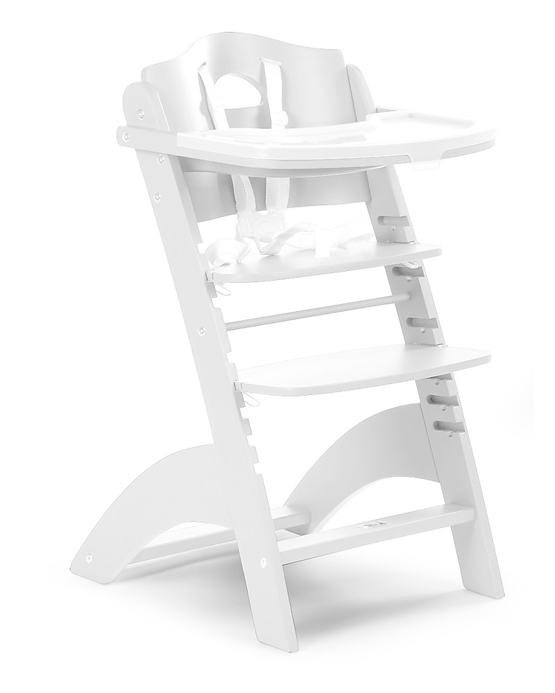 Childwood Evolutive Wooden High Chair Lambda 2, White – It becomes a