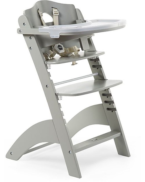 Childwood Evolutive Wooden High Chair Lambda 3, Stone Grey - It becomes