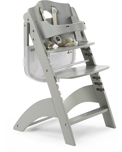 Childwood Evolutive Wooden High Chair Lambda 3, Stone Grey - It becomes