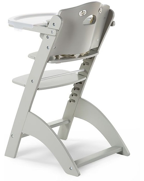 Childwood Evolutive Wooden High Chair Lambda 3, Stone Grey - It becomes