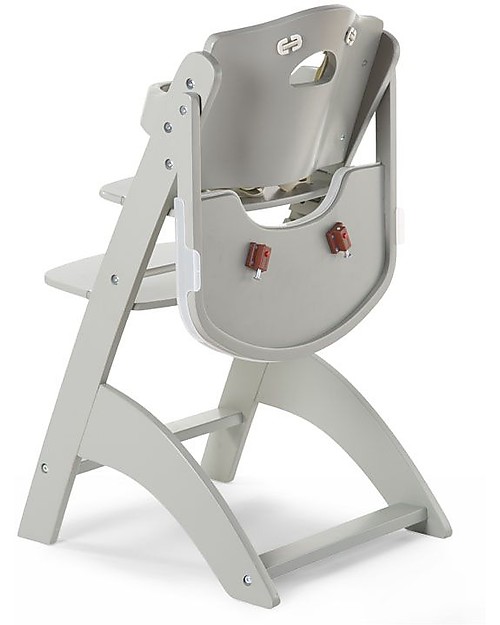 Childwood Evolutive Wooden High Chair Lambda 3, Stone Grey - It becomes