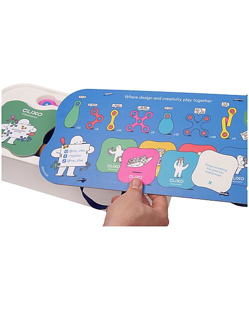 Clixo Clixo Classroom - 100 Pieces - Magnetic Learning Game STEAM
 - 4+ Years Magnetic Games