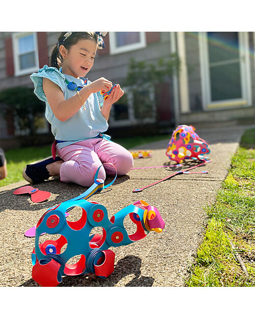 Clixo Crew Pack - 30 Pieces - Blue Green - STEAM Magnetic Game - 4+ Years Magnetic Games