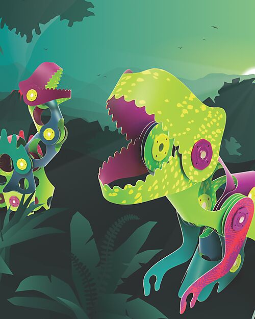 Clixo Dino Discovery Pack - 22 Pieces - STEAM Magnetic Game - 6+ Years Magnetic Games