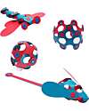 Clixo Itsy Pack - 18 Pieces - Turquoise Pink - STEAM Magnetic Toy - 4+ Years Magnetic Games