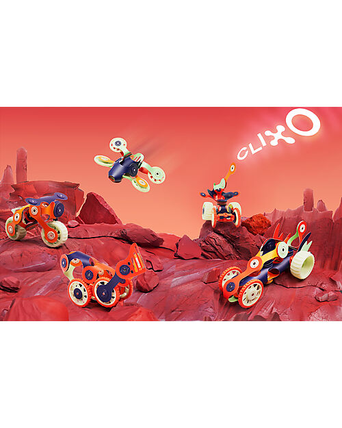 Clixo Mars Rovers - 29 Pieces - Glow in the Dark - STEAM Magnetic Game - 6+ Years Magnetic Games