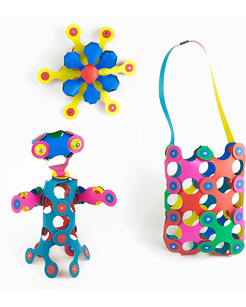 Clixo Rainbow Pack - 42 Pieces - STEAM Magnetic Game - 4+ Years Magnetic Games