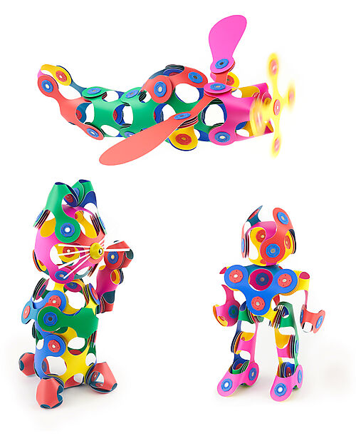 Clixo Super Rainbow Pack - 60 Pieces - STEAM Magnetic Game - 6+ Years Magnetic Games