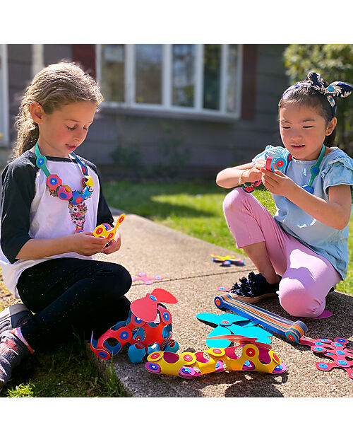 Clixo Super Rainbow Pack - 60 Pieces - STEAM Magnetic Game - 6+ Years Magnetic Games