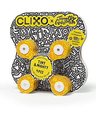 Clixo Tiny & Mighty - 9 Pieces - Artist Edition - Timothy Goodman - STEAM Magnetic Game - 4+ Years Magnetic Games