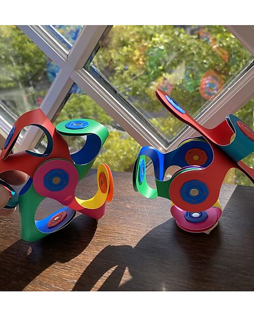 Clixo Tiny & Mighty - 9 Pieces - Multicolor Classic - STEAM Magnetic Game - 4+ Years Magnetic Games