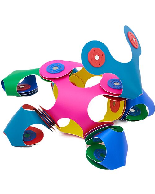 Clixo Tiny & Mighty - 9 Pieces - Multicolor Classic - STEAM Magnetic Game - 4+ Years Magnetic Games