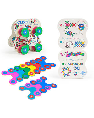 Clixo Tiny & Mighty - 9 Pieces - Multicolor - STEAM Magnetic Construction Game Magnetic Games