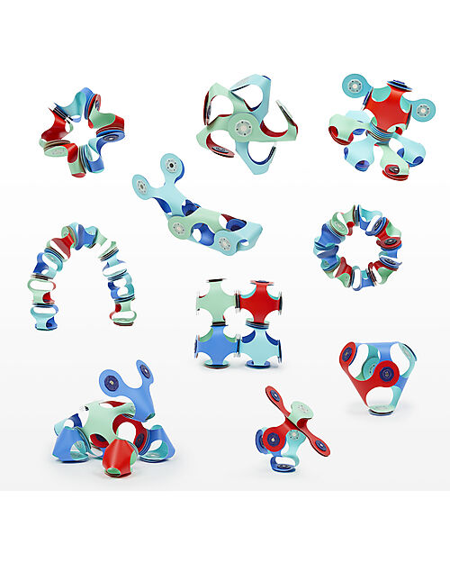 Clixo Tiny & Mighty - 9 Pieces - Ocean - STEAM Magnetic Game - 4+ Years Magnetic Games