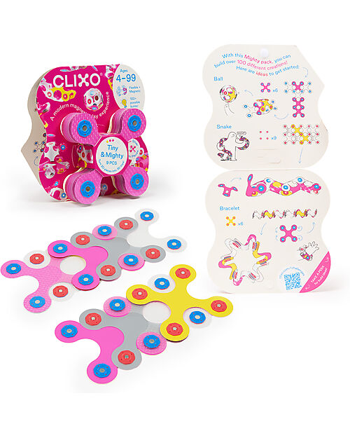 Clixo Tiny & Mighty - 9 Pieces - Sparks - STEAM Magnetic Game - 4+ Years Magnetic Games