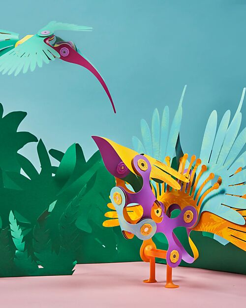 Clixo Tropical Birds - 22 Pieces - STEAM Magnetic Game - 4+ Years Magnetic Games