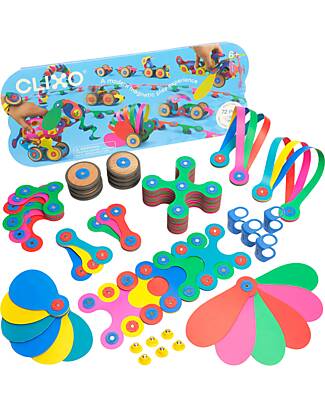 Clixo Wheel Creator Pack - 72 Pieces - STEAM Magnetic Game - 6+ Years Magnetic Games