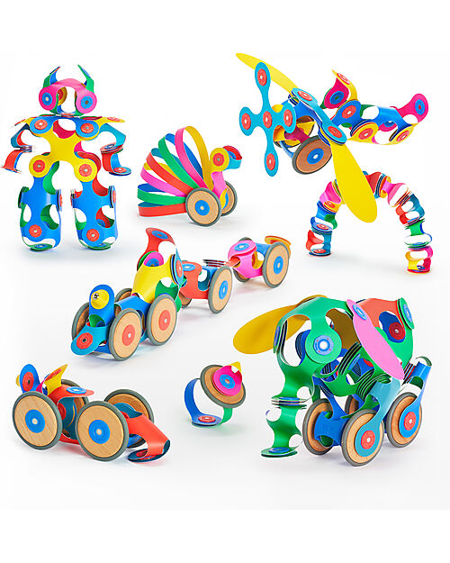 Clixo Wheel Creator Pack - 72 Pieces - STEAM Magnetic Game - 6+ Years Magnetic Games