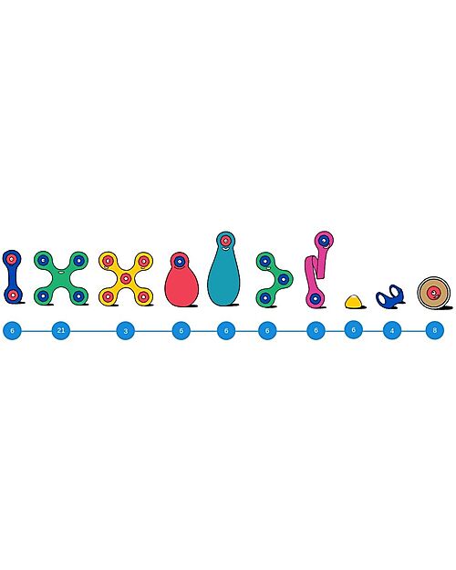 Clixo Wheel Creator Pack - 72 Pieces - STEAM Magnetic Game - 6+ Years Magnetic Games