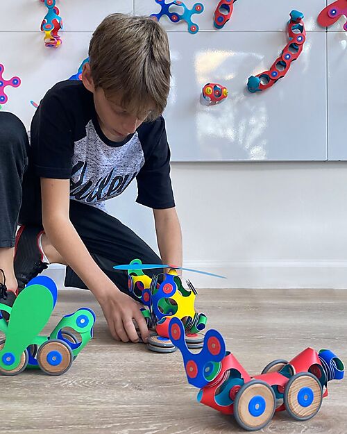 Clixo Wheel Creator Pack - 72 Pieces - STEAM Magnetic Game - 6+ Years Magnetic Games