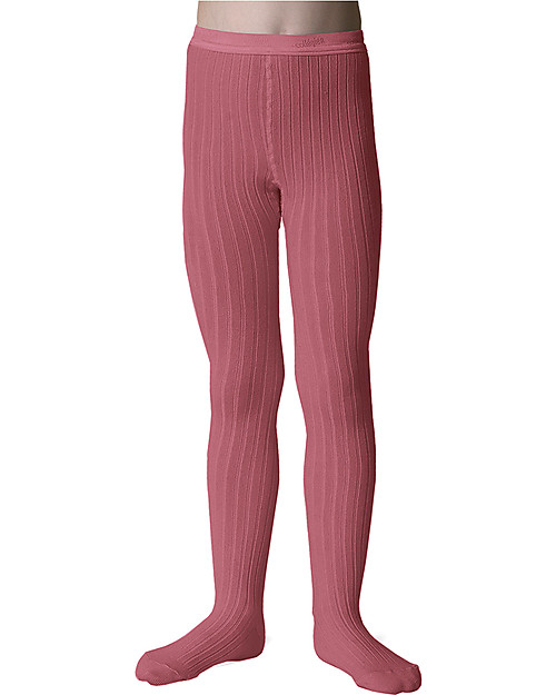 Collégien Ribbed Tights, Dark Green - Extra-soft Egyptian cotton! Tights