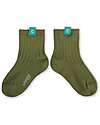 Collégien Short Ribbed Socks - Cyril - Olive du Lubéron - with Fabric C Label Socks