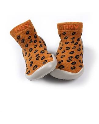 Collégien Slippers with Ergonomic Sole - Animal X Print TINY - Quality Cotton to Last a Long Time! Antislip Socks
